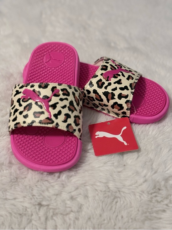 Puma Other - PUMA Cool Cat Cheetah Pink Leopard Print Slide Sandals ~ NWT